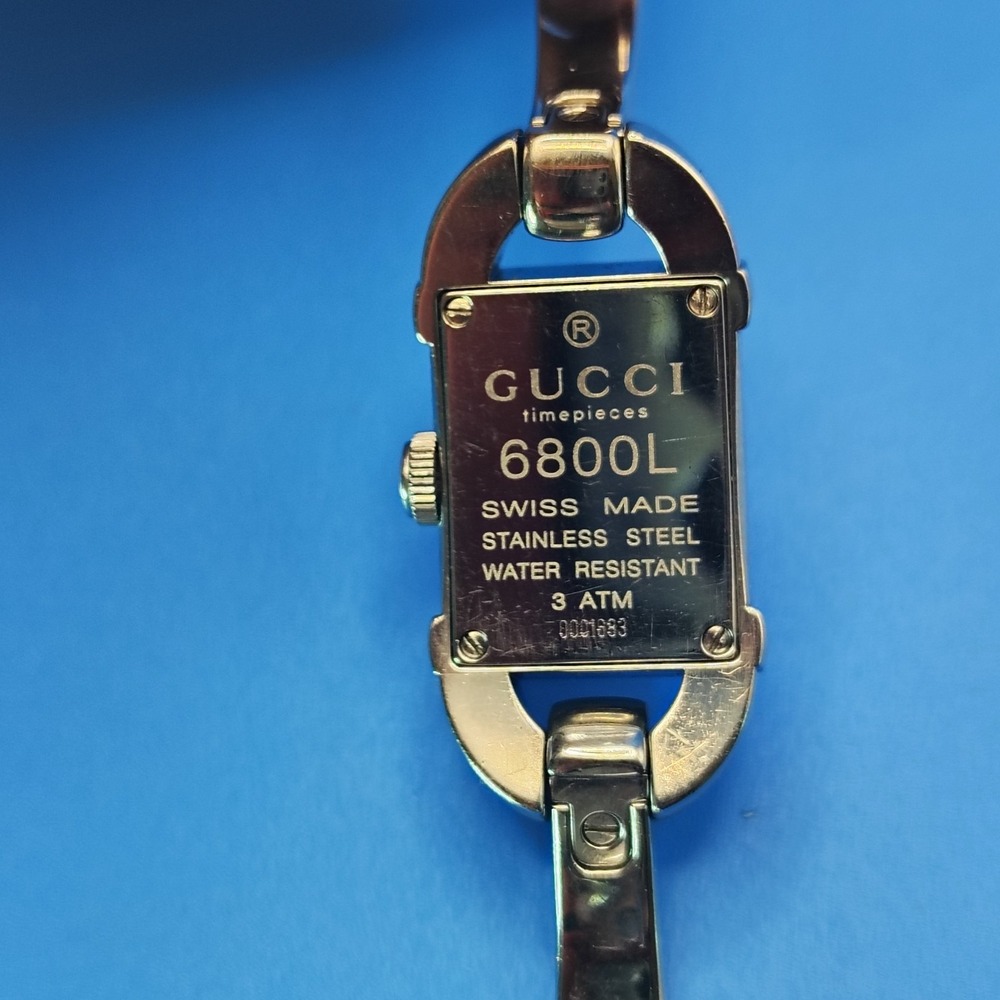 Vintage 1998 Authentic Gucci 6800L Swiss Women's Quartz Watch Full Set Bag & Box - Picture 6 of 12